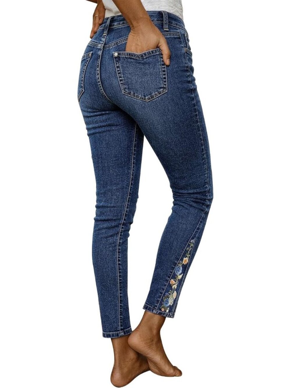 High Rise Skinny Butt Lifting Stretchy Jeans for Women - Flattering Fit